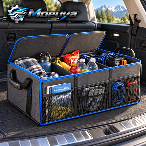 Moeuya™ Collapsible SUV Trunk Organizer — in-use view