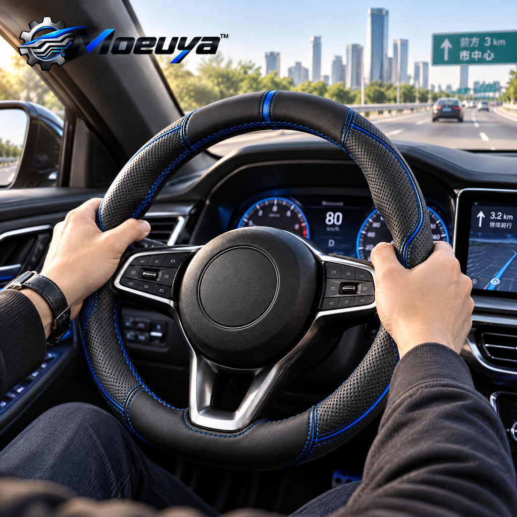 Moeuya™ SportGrip Steering Wheel Cover — in-use view