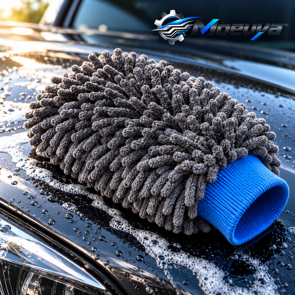 Moeuya™ Ultra-Plush Chenille Car Wash Mitt — additional detail