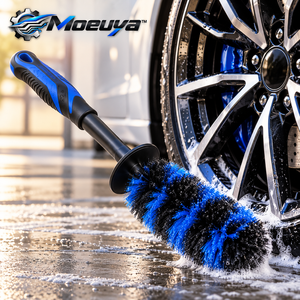 Moeuya™ Long-Reach Wheel & Tire Brush — additional detail