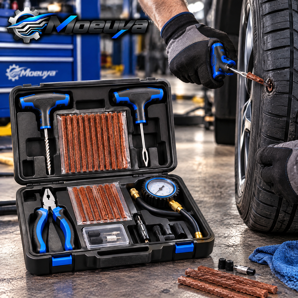 Moeuya™ Tubeless Tire Repair Kit — in-use view